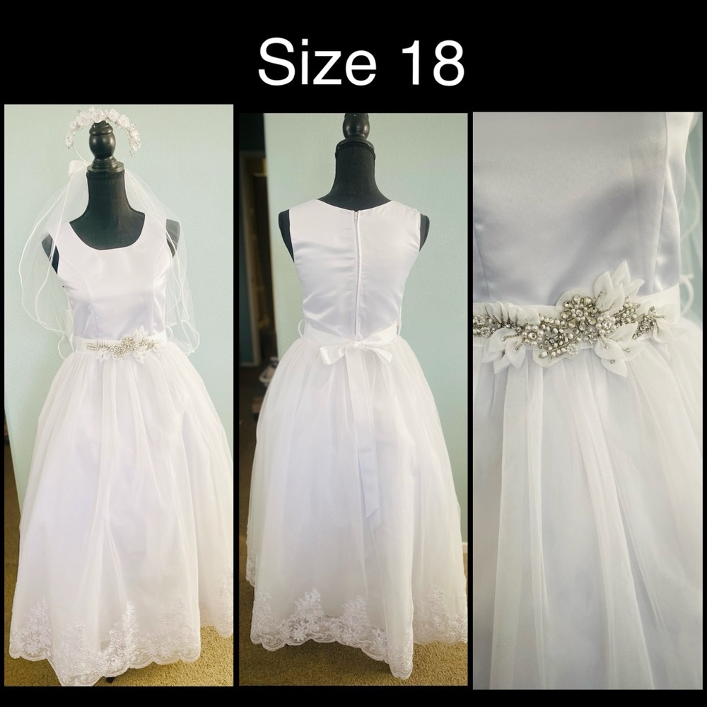 ✨🔥💖1st Communion Dress & Tiara💖🔥✨